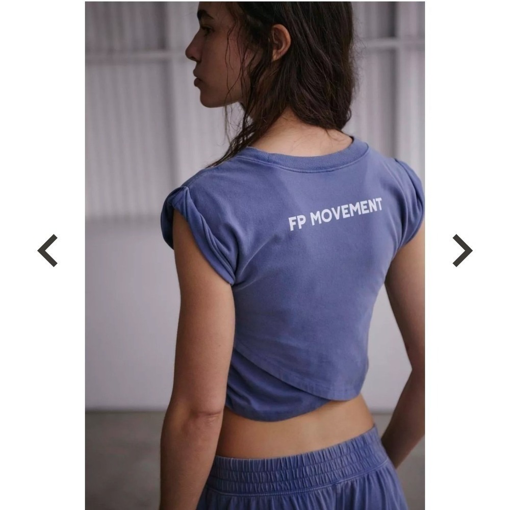 NWT FP Movement Hot Shot Logo Crossover 2 Piece Set Blue Indigo Pockets Large - Picture 10 of 16